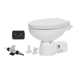 Jabsco Quiet Flush E2 Fresh Water Toilet Regular Bowl - 24V Soft Close Lid