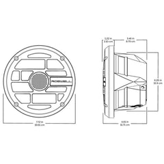 Roswell R Series 6.5 Marine Speakers - Anthracite Grille - 60W RMS 120W Peak Power