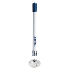 Scout 9" Stubby White VHF Antenna w/Quick Mount Includes 5M RG-58, Mount Integrated Connector KS-10