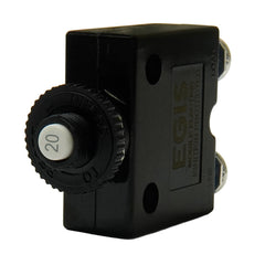 Egis 20A Push Button Panel Mount Circuit Breaker - Screw Terminals