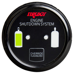 Fireboy-Xintex Deluxe Helm Display w/Gauge Body, LED Color Graphics f/Engine Shutdown System - Black Bezel Display