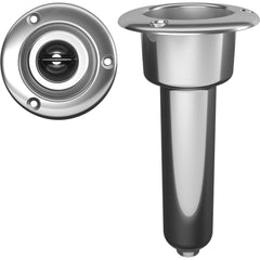 Mate Series Stainless Steel 0 Rod Cup Holder - Drain - Round Top