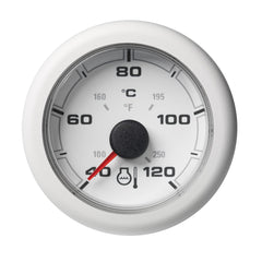 Veratron 52MM (2-1/16") OceanLink Coolant Temperature Gauge - 120C/250F - White Dial Bezel