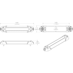 Lumitec Mini Rail2 6" LED Utility Light - Spectrum RGBW - Brushed Finish