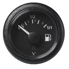 Veratron 52MM (2-1/16") ViewLine Fuel Level Gauge 0-1/1 - 3 to 180 OHM - Black Dial Round Bezel