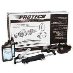 Uflex PROTECH 1.1 Front Mount OB Hydraulic System - Includes UP28 FM Helm, Oil UC128-TS/1 Cylinder - No Hoses