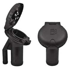 Attwood Deck Fill f/Pressure Relief Systems - Angled Body Scalloped Black Plastic Cap