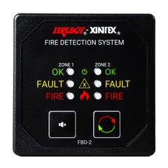 Fireboy-Xintex Two Zone Detection  Alarm Panel - 2-5/8" Display - 12/24V DC