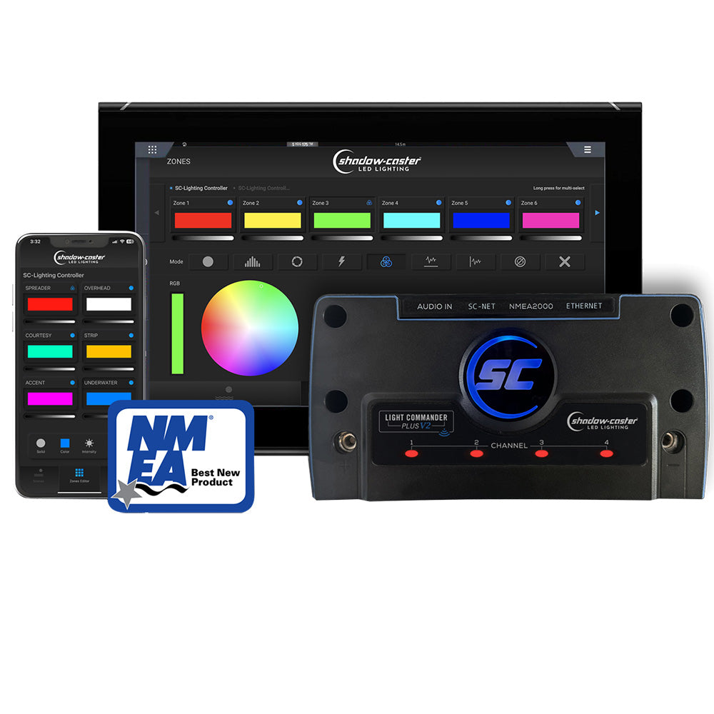 Shadow-Caster Light Commander Version 2 - 6-Zone Lighting Controller w/Bluetooth/Wi-Fi, NMEA 2000  HTML Ethernet Connectivity