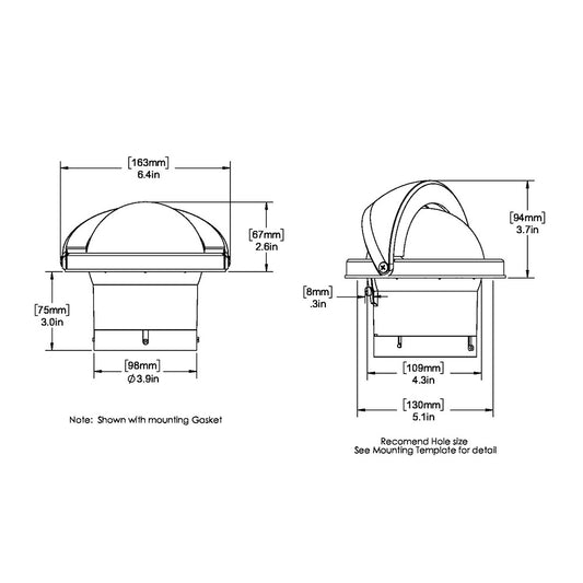 Ritchie SS-2000 SuperSport Compass - Flush Mount - Black