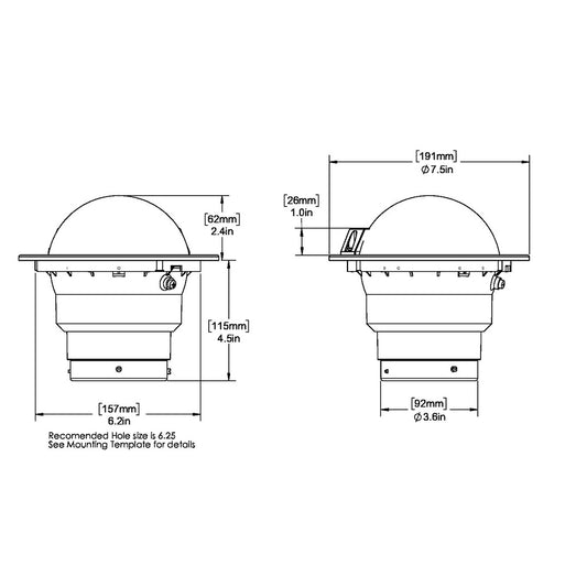Ritchie SS-5000 SuperSport Compass - Flush Mount - Black