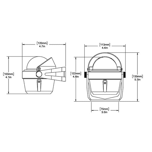 Ritchie B-51 Explorer Compass - Bracket Mount - Black