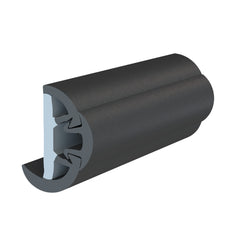 TACO SuproFlex Rub Rail Kit w/Flex Vinyl Overlay Insert - 2"H x 1-1/4"W x 80'L - Black w/Black Insert