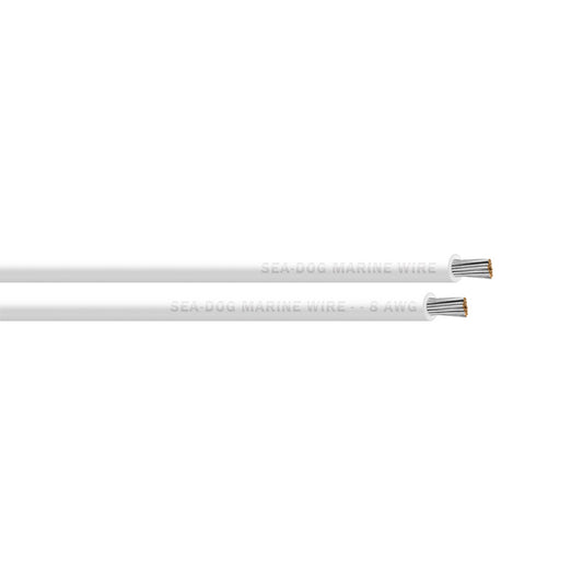 Sea-Dog 8 AWG White Primary Wire - 25' [8008050]