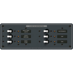 Blue Sea 8096 DC 6 Position Toggle Branch Circuit Breaker Panel - White Switches