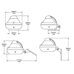 Ritchie X-10W-M RitchieSport Compass - Bracket Mount - White