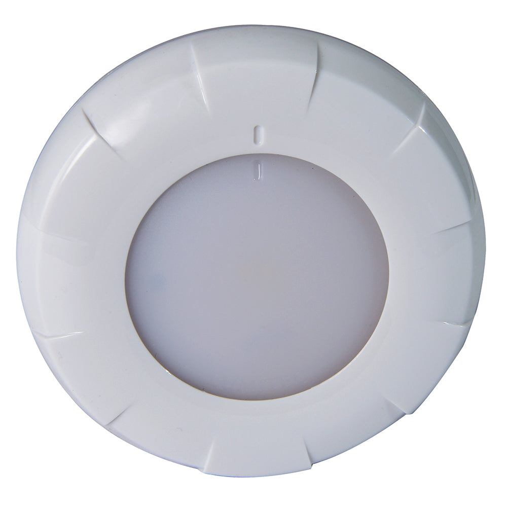 Lumitec Aurora LED Dome Light - White Finish - White/Blue Dimming