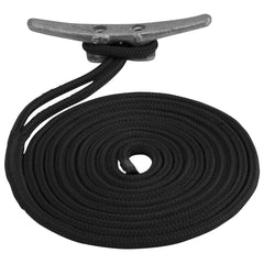 Sea-Dog Double Braided Nylon Dock Line - 1/2" x 15 - Black