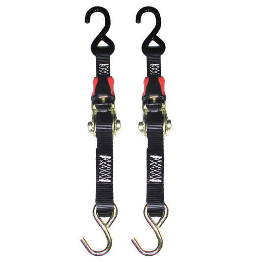 Rod Saver Rubber Ratchet Tie-Down - 1" x 4 - Pair [RTD4]