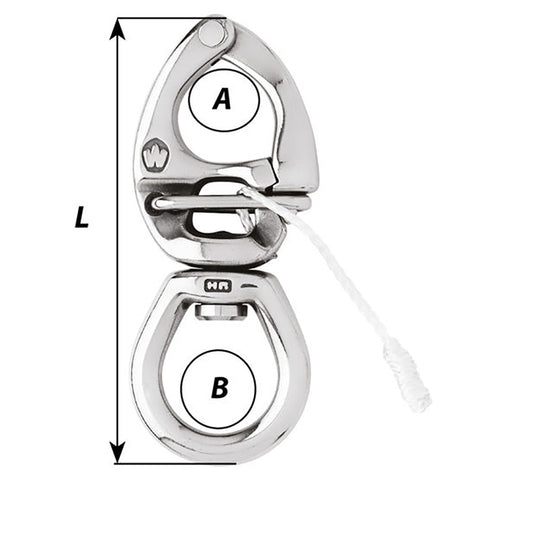 Wichard HR Quick Release Snap Shackle With Large Bail - 90mm Length - 3-35/64" [2774W]